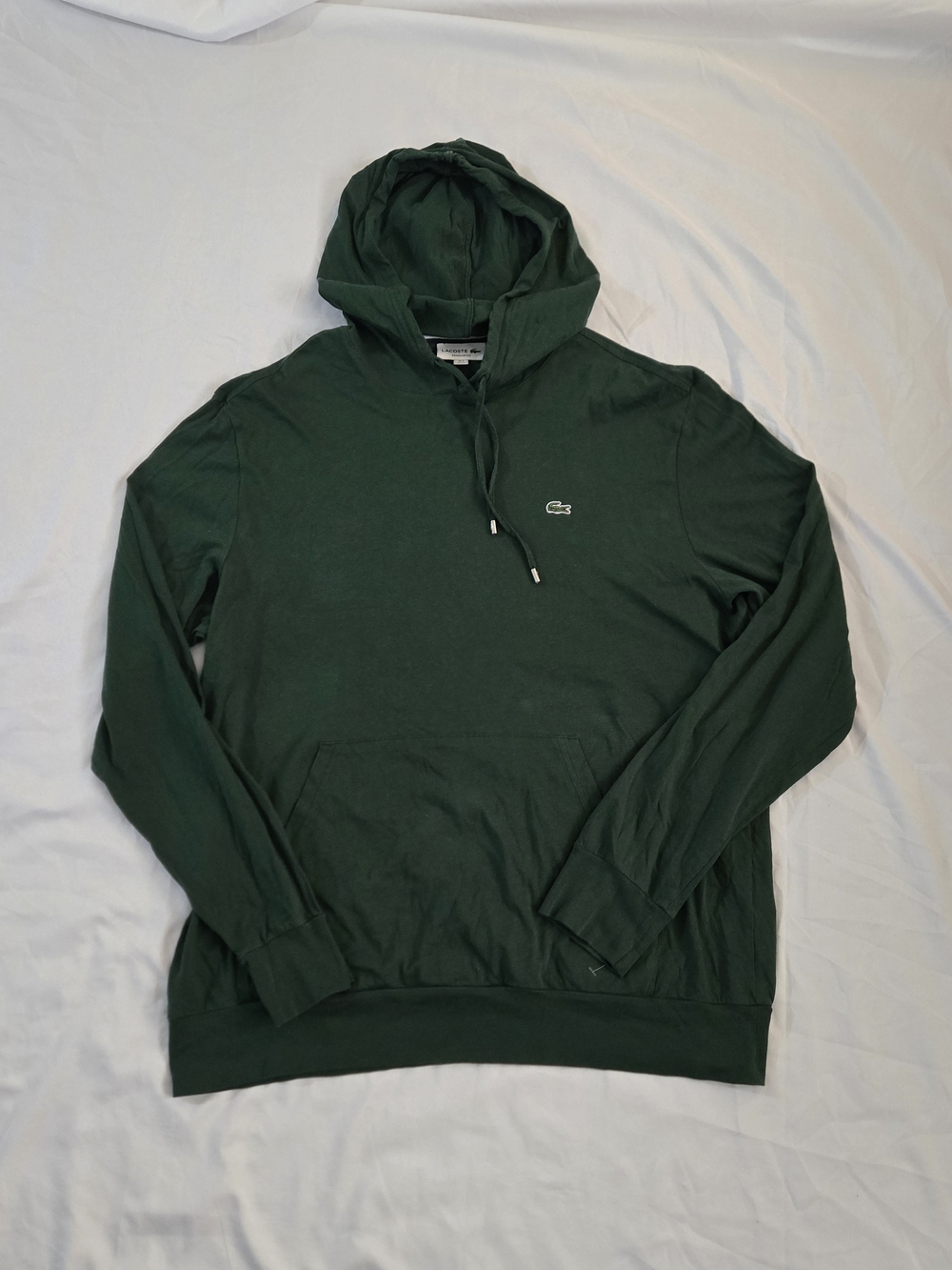 Lacoste Men's Dark Green Hooded Pullover Shirt